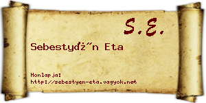 Sebestyén Eta névjegykártya